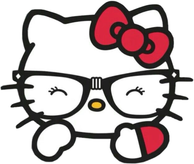 hello kitty nerd drawings