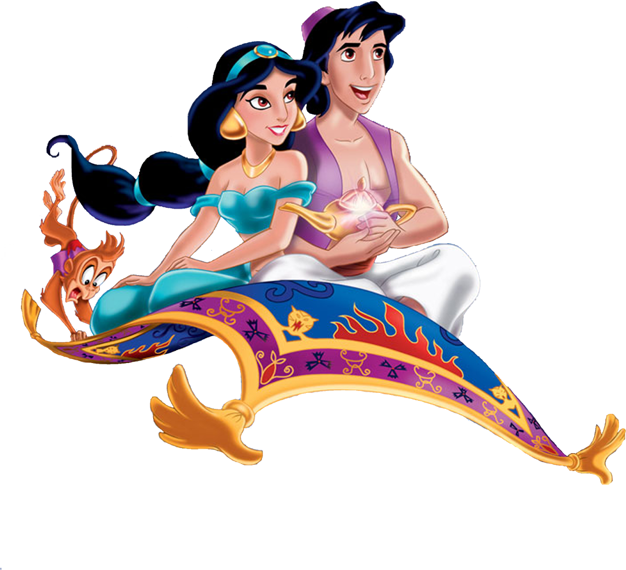 aladdin and jasmine on carpet wallpaper