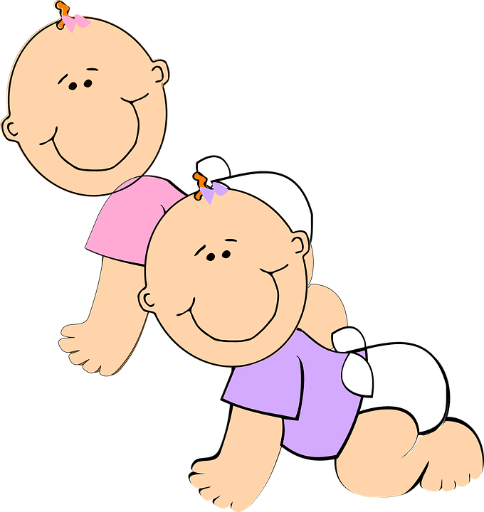 twin baby girl clipart free