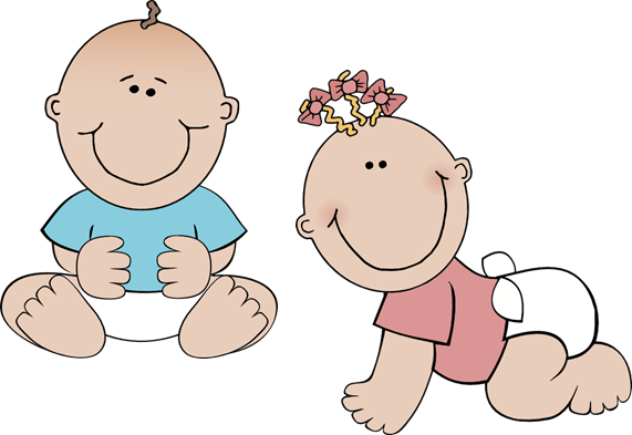 twin baby girl clipart free