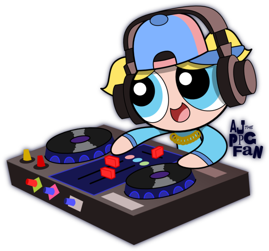 girl dj vector