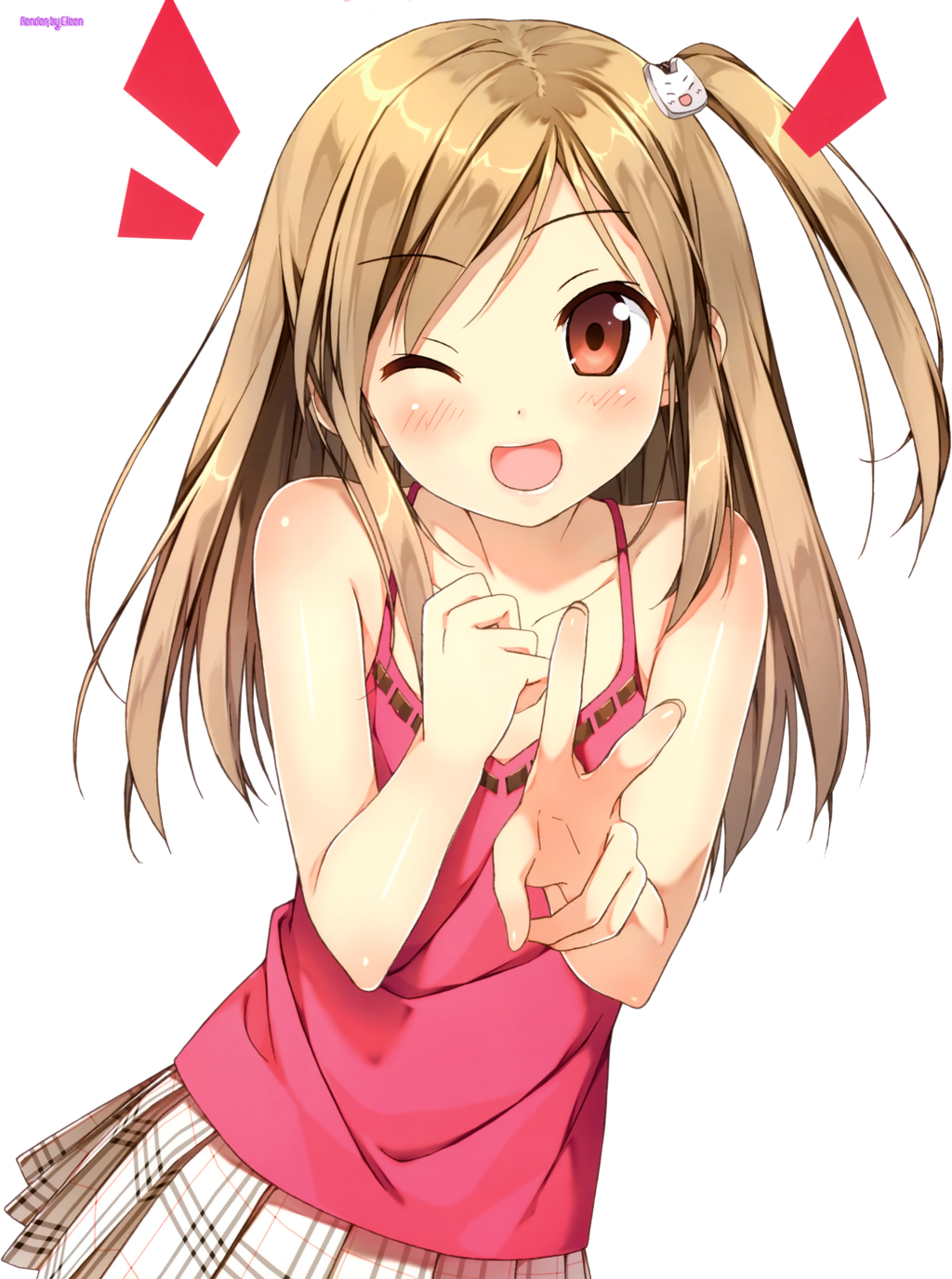 Anime Girl With Brown Hair And Blue Eyes Png , Png - Anime Girl Brown Hair  Blue Eyes, Transparent Png , Transparent Png Ima…