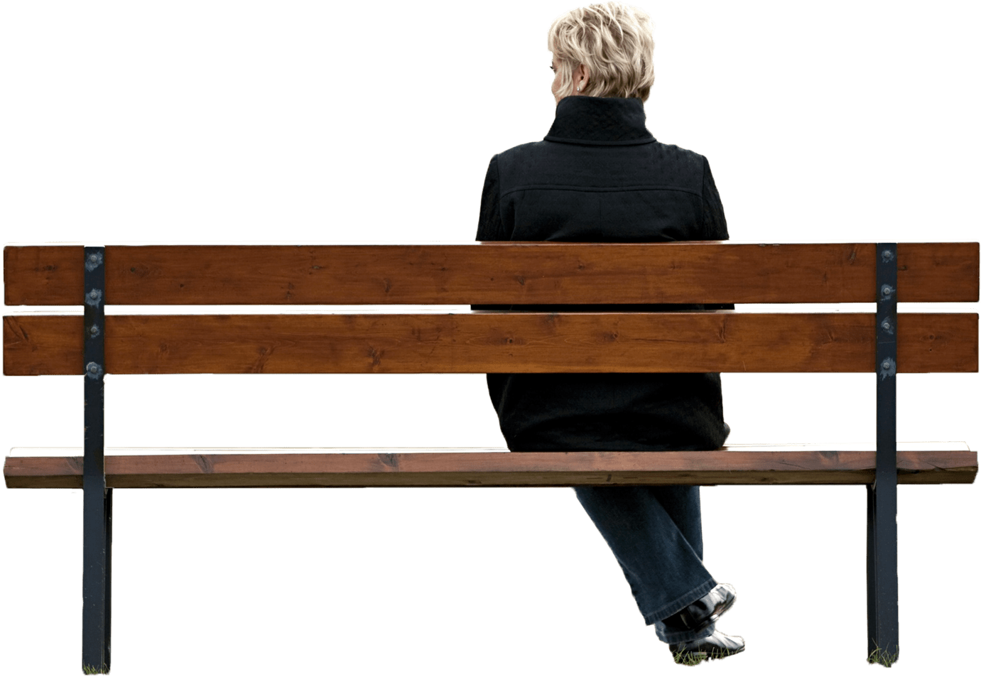 person sitting on bench png