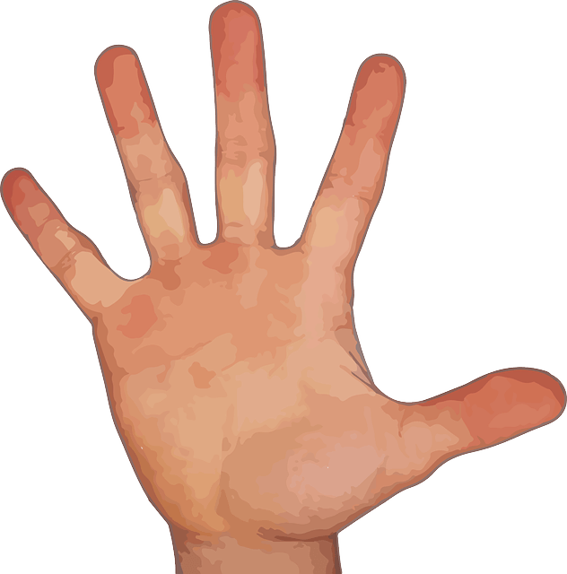 5 fingers clipart