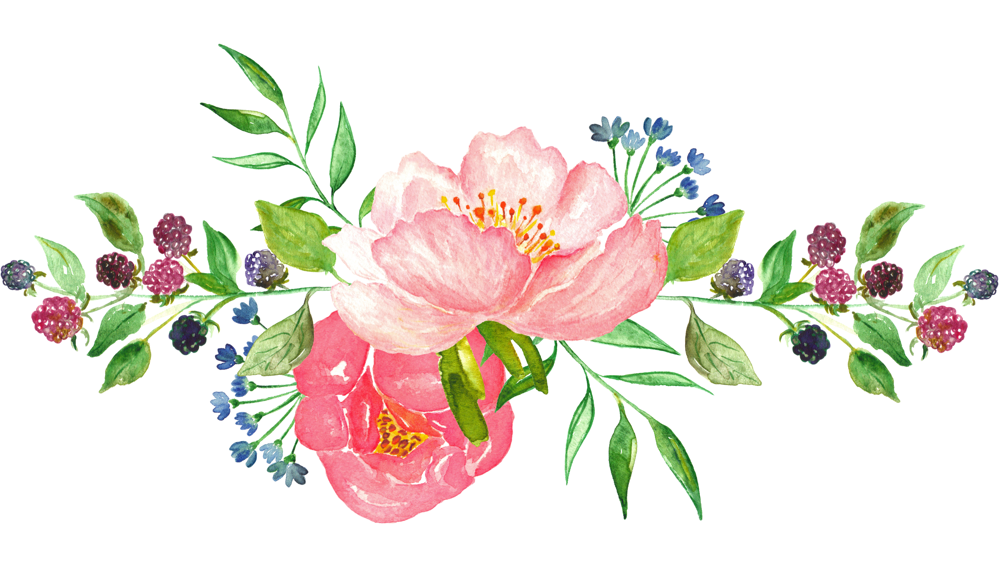 Transparent Download Transparent Png Images - Watercolor Flowers