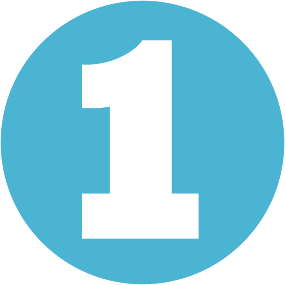 blue number one clipart