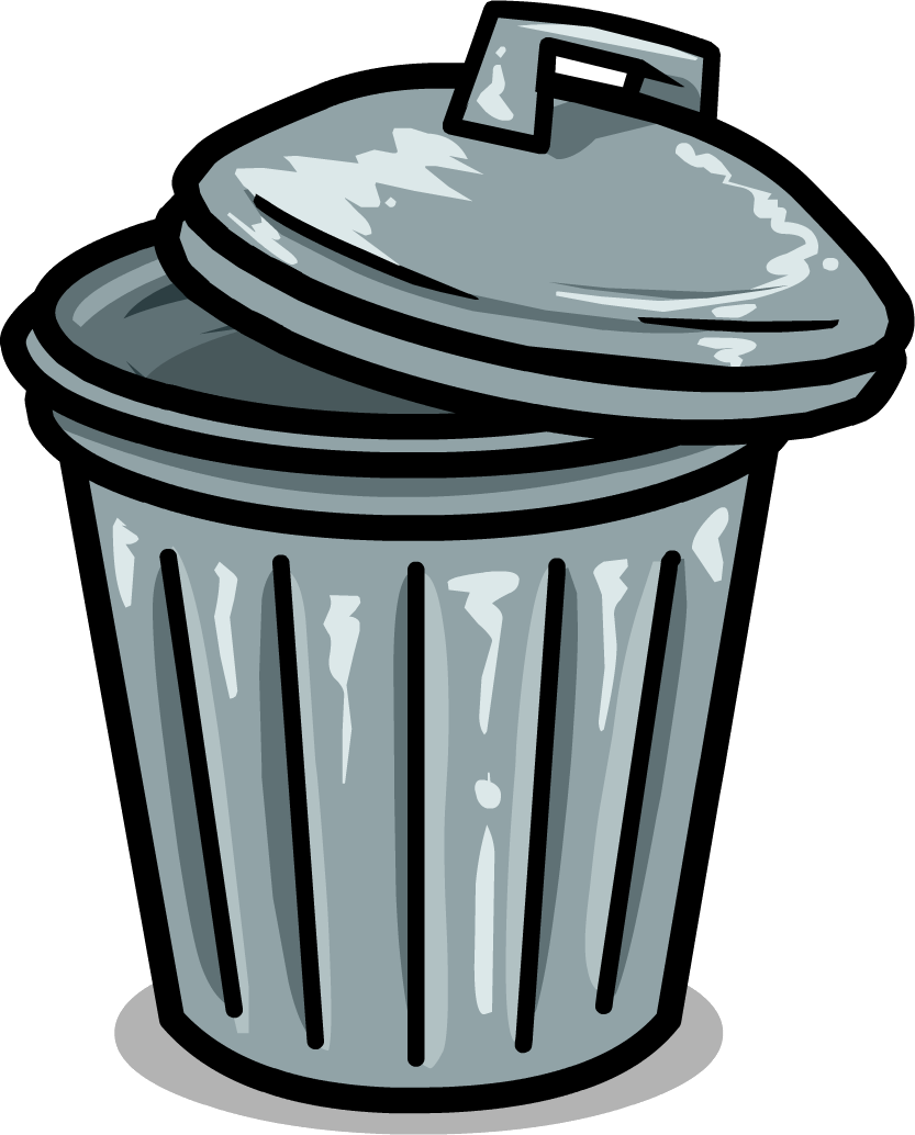 garbage can clip art black and white