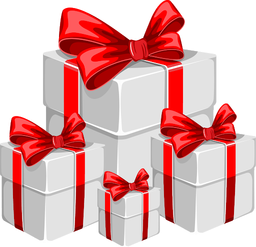 White gift box with red bow on transparent background PNG - Similar PNG