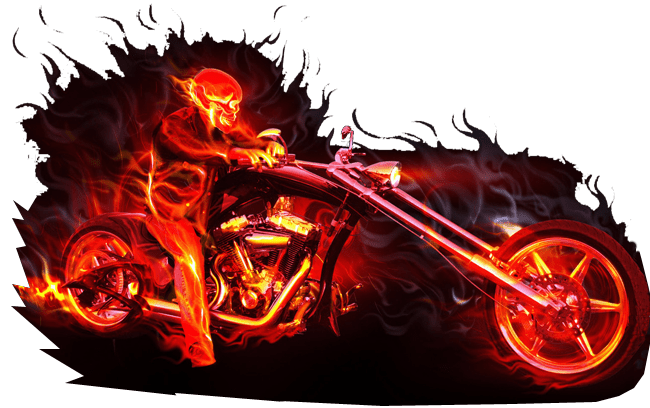 ghost rider bike on fire wallpapers