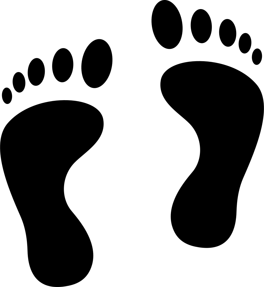 footsteps clip art silhouette