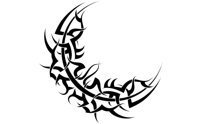 Stars Moon Tattoo PNG Transparent SVG Vector