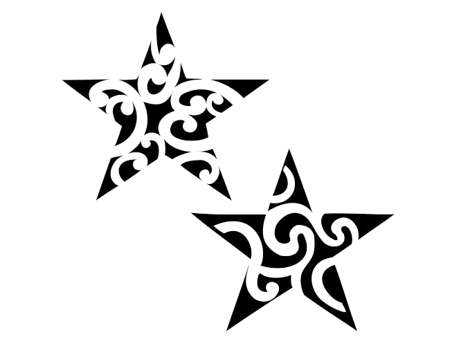 tribal star tattoos designs