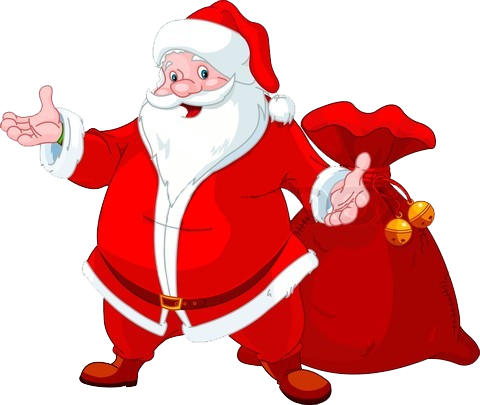 santa with coal clipart