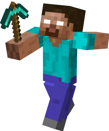 Ilustração Bonecos Minecraft PNG - Herobrine PNG para baixar grátis!