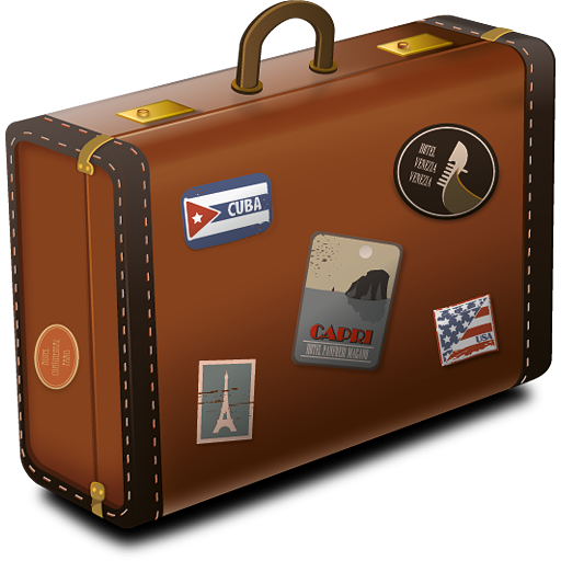 Vintage Travel Luggage (PNG Transparent)