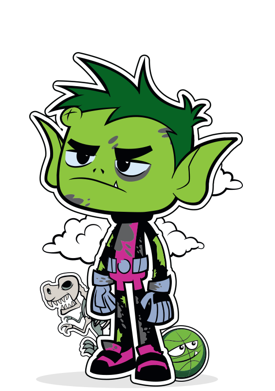 teen titans beast boy chibi