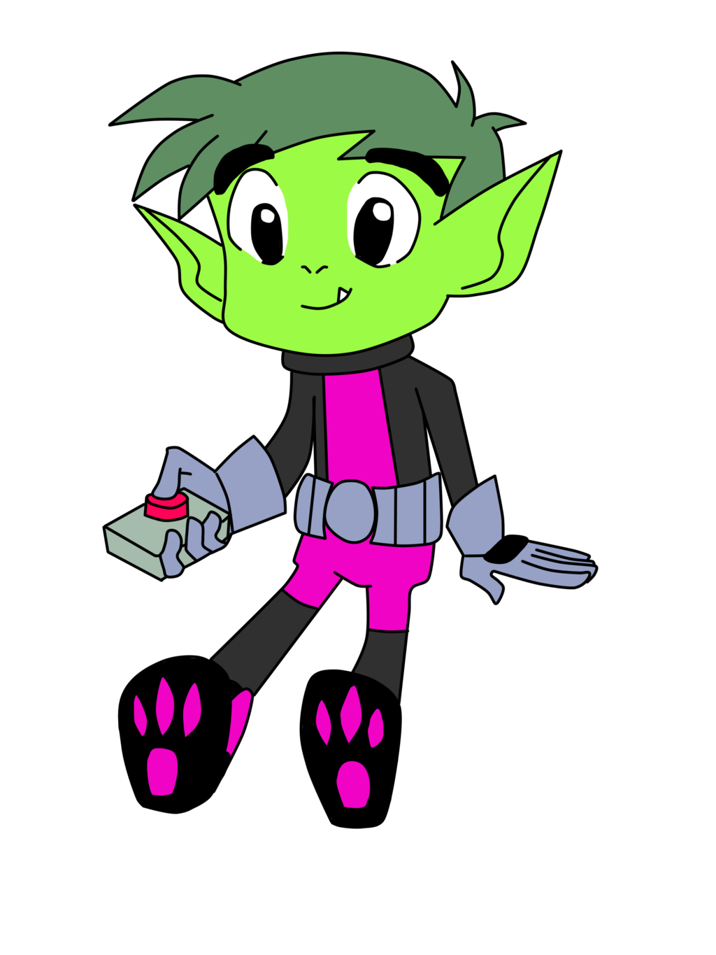 teen titans beast boy chibi