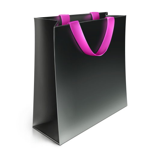 Black shopping bag on transparent background PNG - Similar PNG