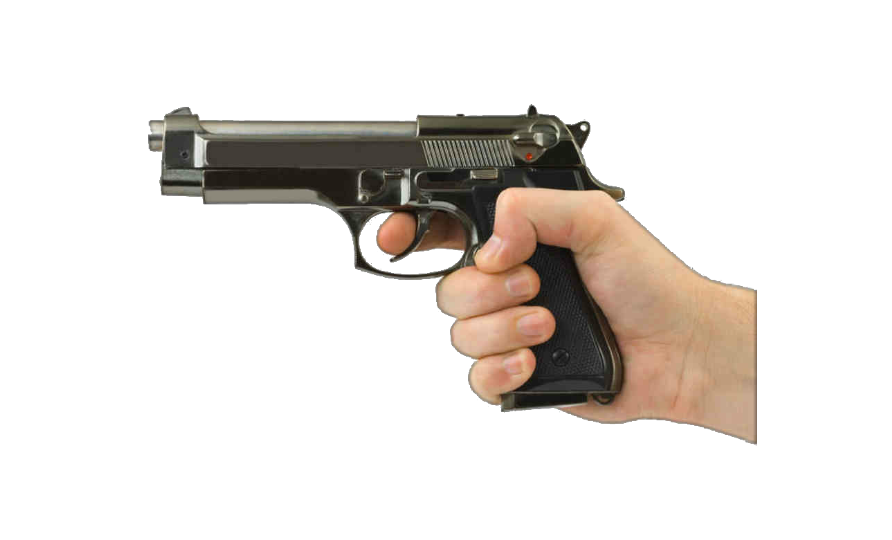 gun in hand png