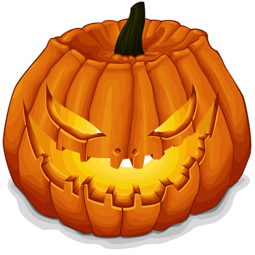 Scary pumpkin face on transparent background PNG - Similar PNG