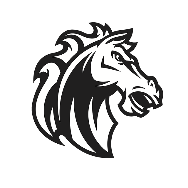 mustang head clipart free