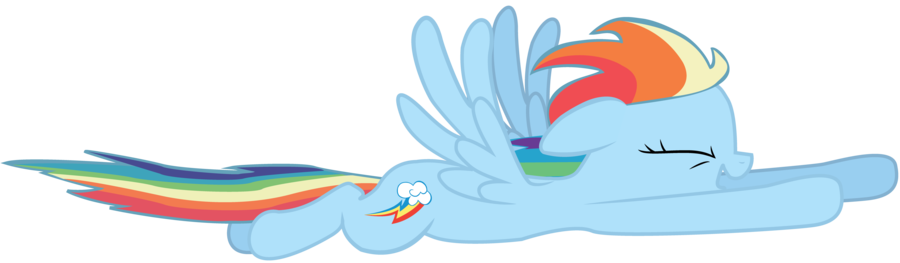 rainbow dash laying down