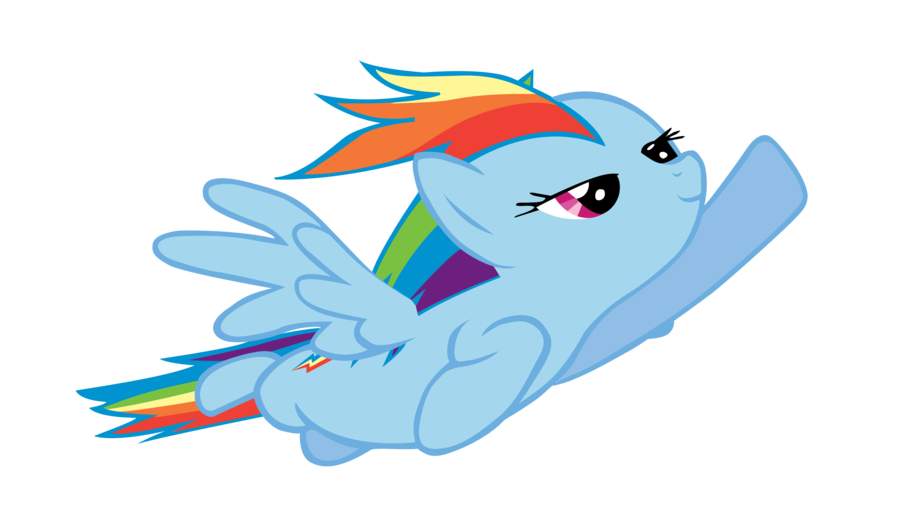 rainbow dash pony flying