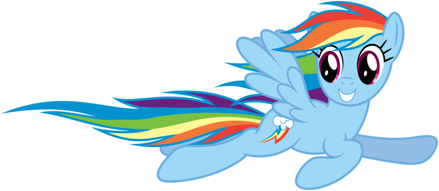 rainbow dash pony flying