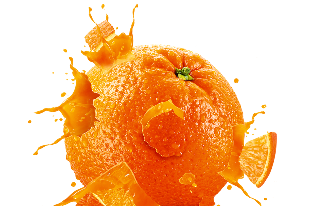 transparent orange fruit