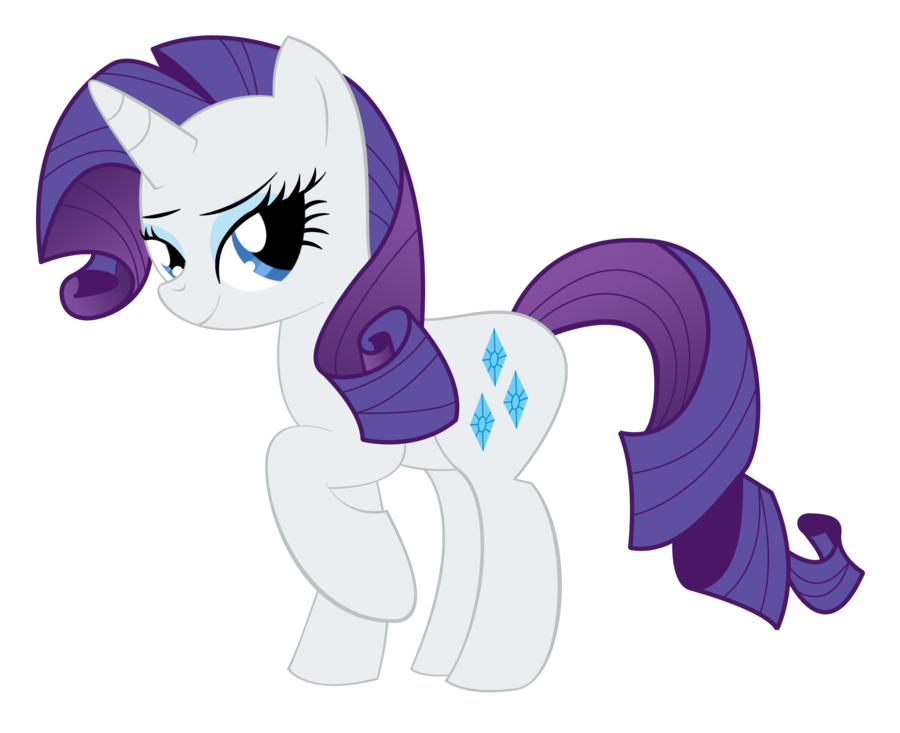 Rarity, white and purple unicorn My Little Pony png