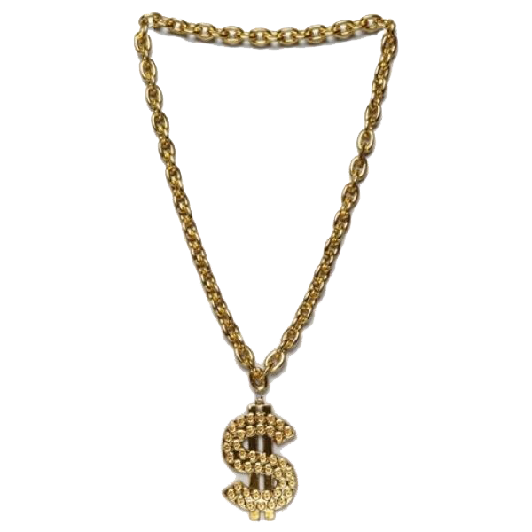 Download Thug Life Gold Chain Transparent HQ PNG Image
