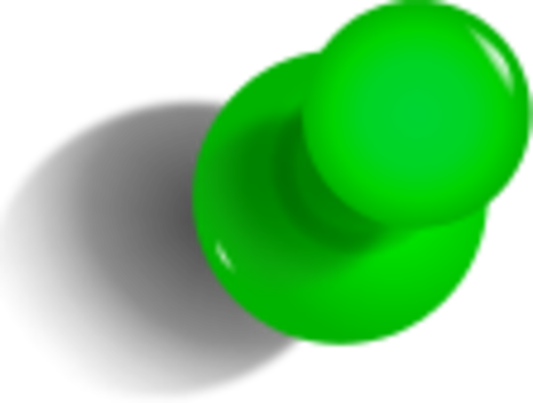 green push pin