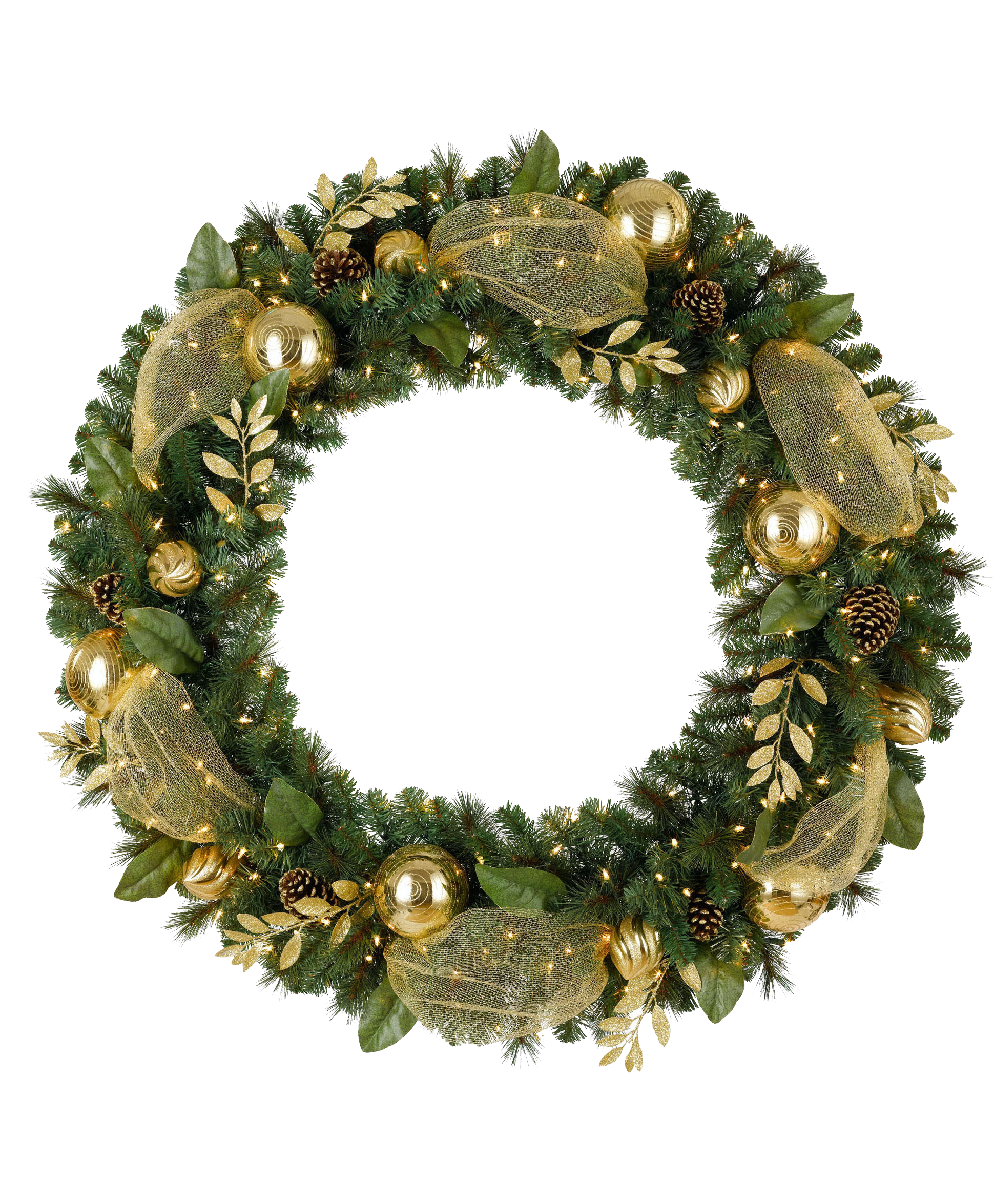 christmas wreaths with lights png