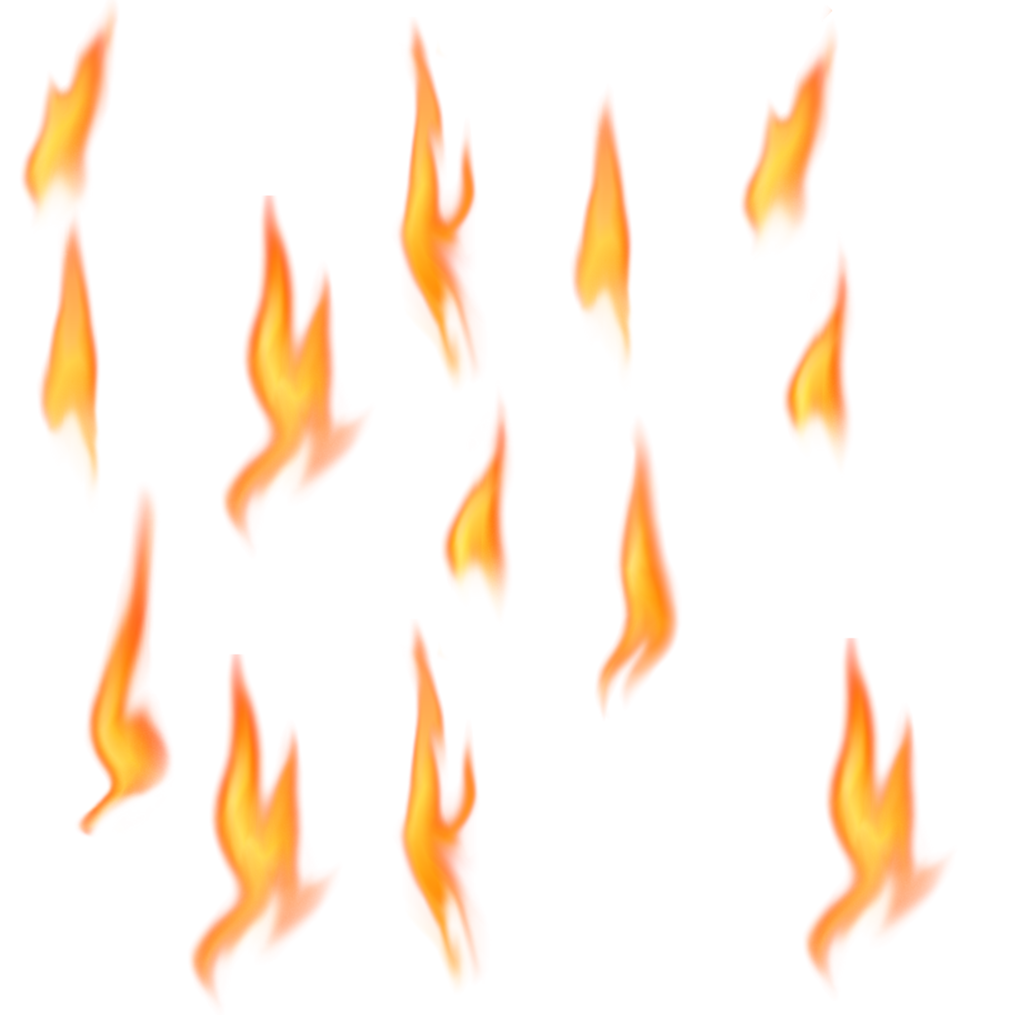 real flame white background