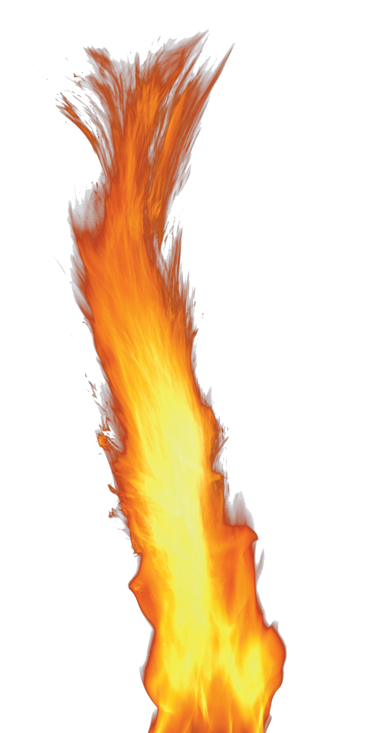 real flame white background