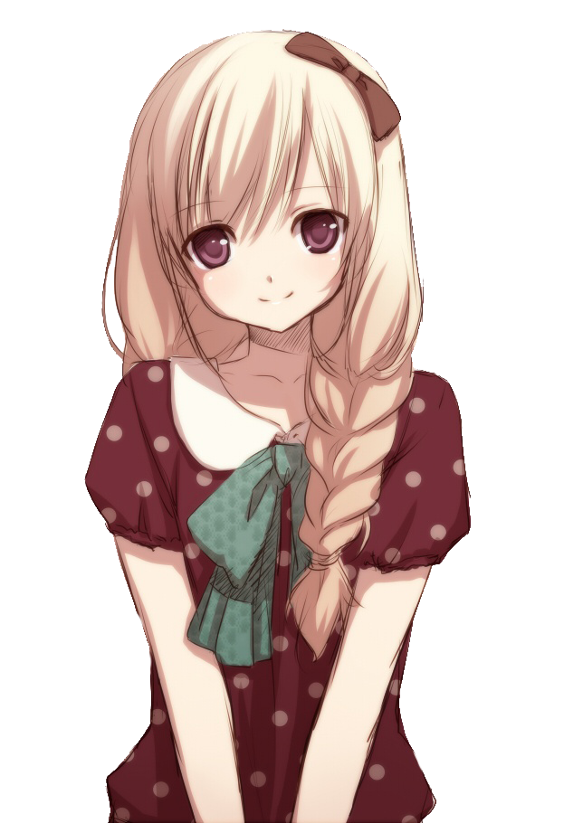 Anime girl PNG transparent image download, size: 579x618px