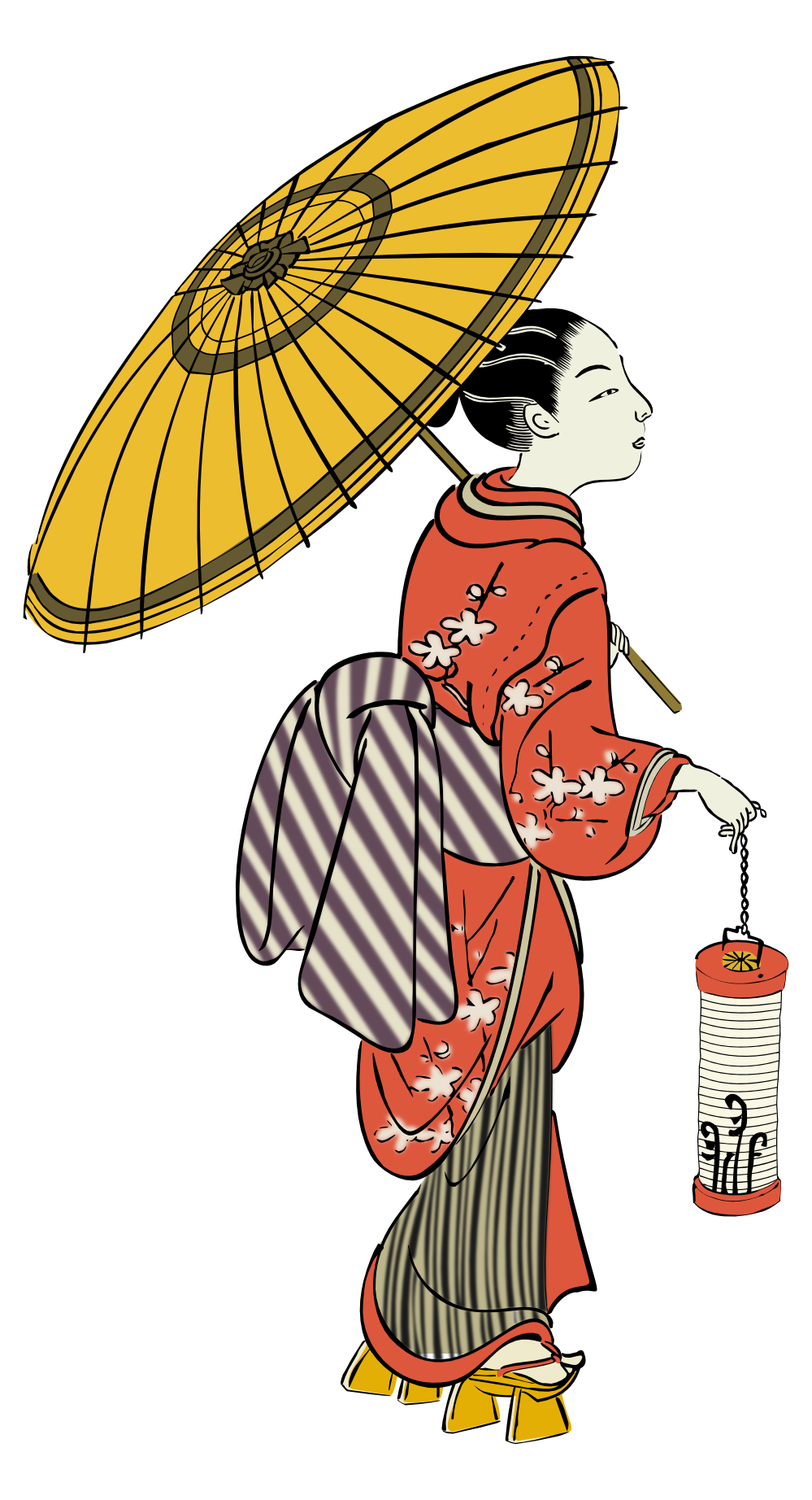 japanese woman clipart