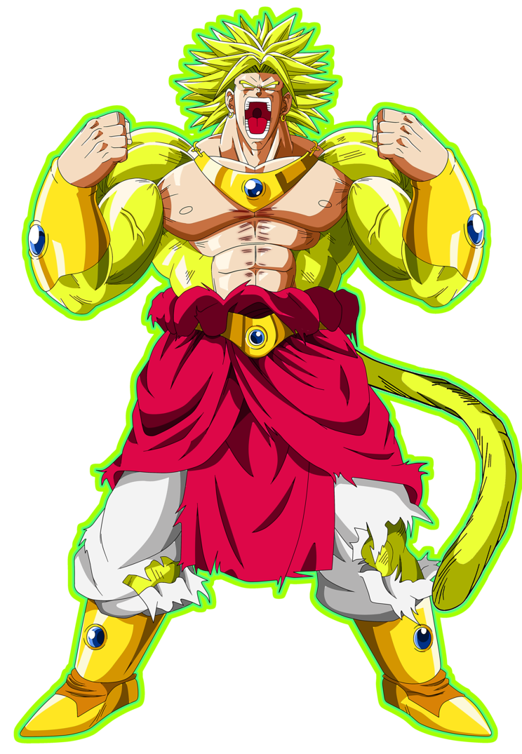 Super Saiyan 5 Broly, For PNG format with transparent backg…