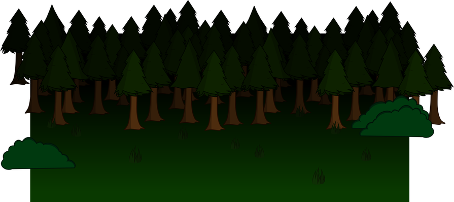 nighttime forest clipart