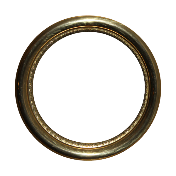 Golden round frame on transparent background PNG - Similar PNG