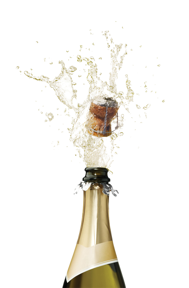 champagne bottle popping png