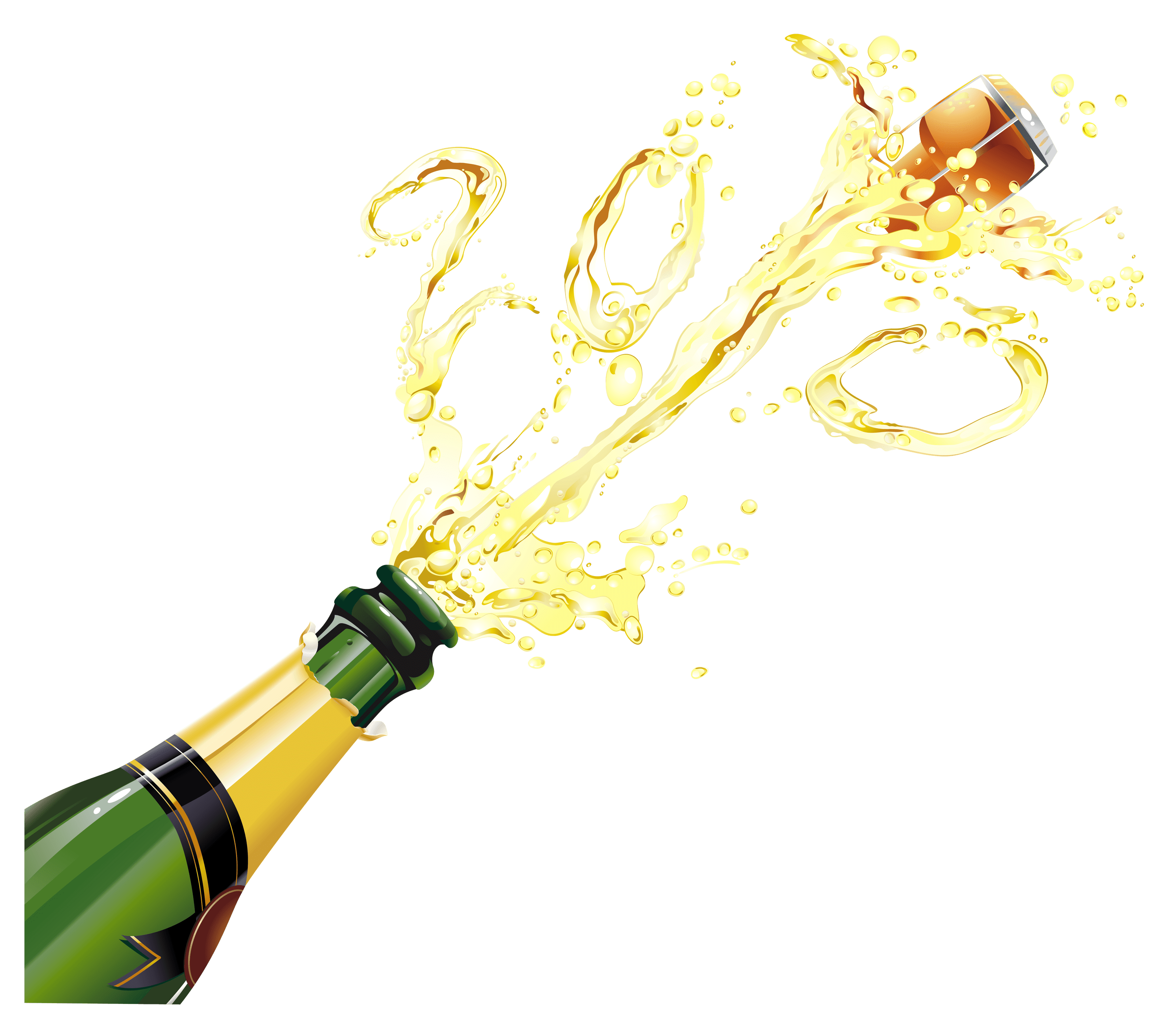 champagne bottle popping png