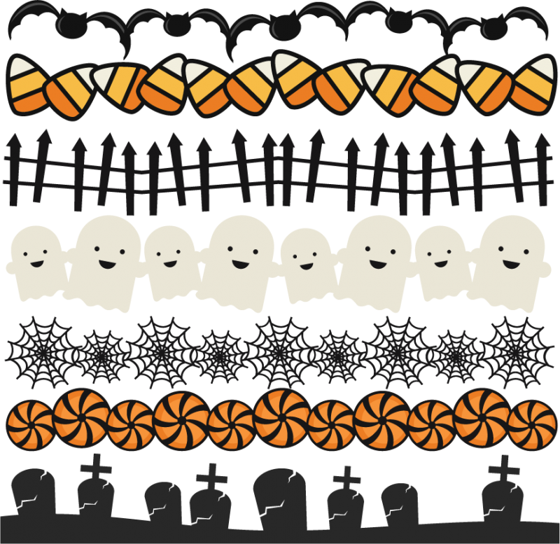 halloween ghost border clipart