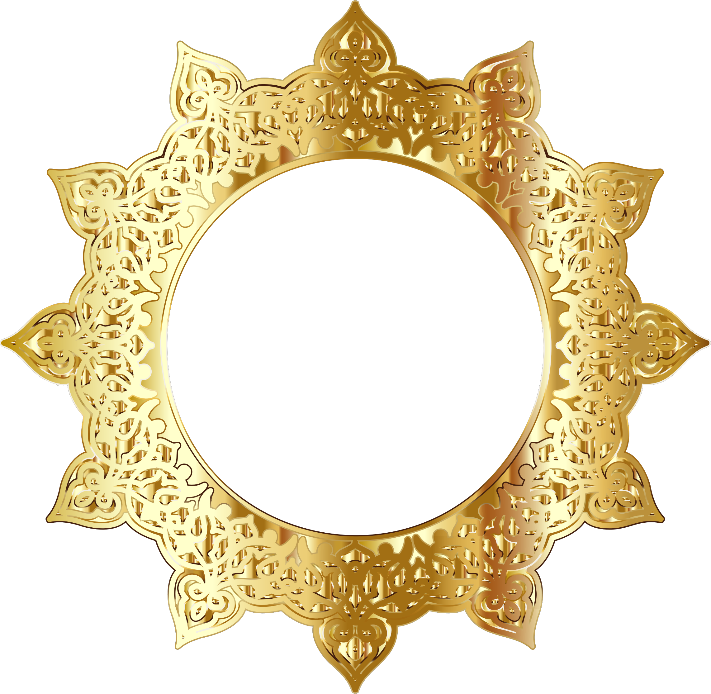 Golden Round Frame