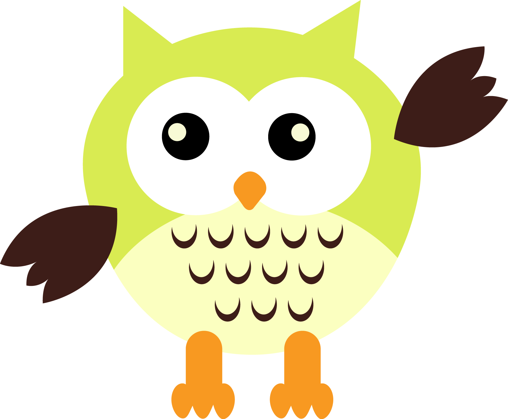 yellow owl clipart