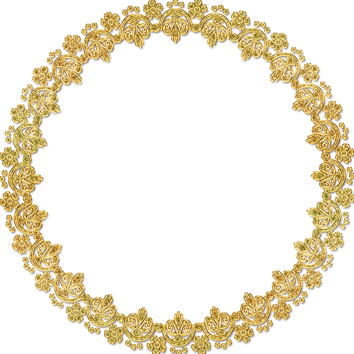 Gold Flower Frame PNG Transparent, PNG Mart