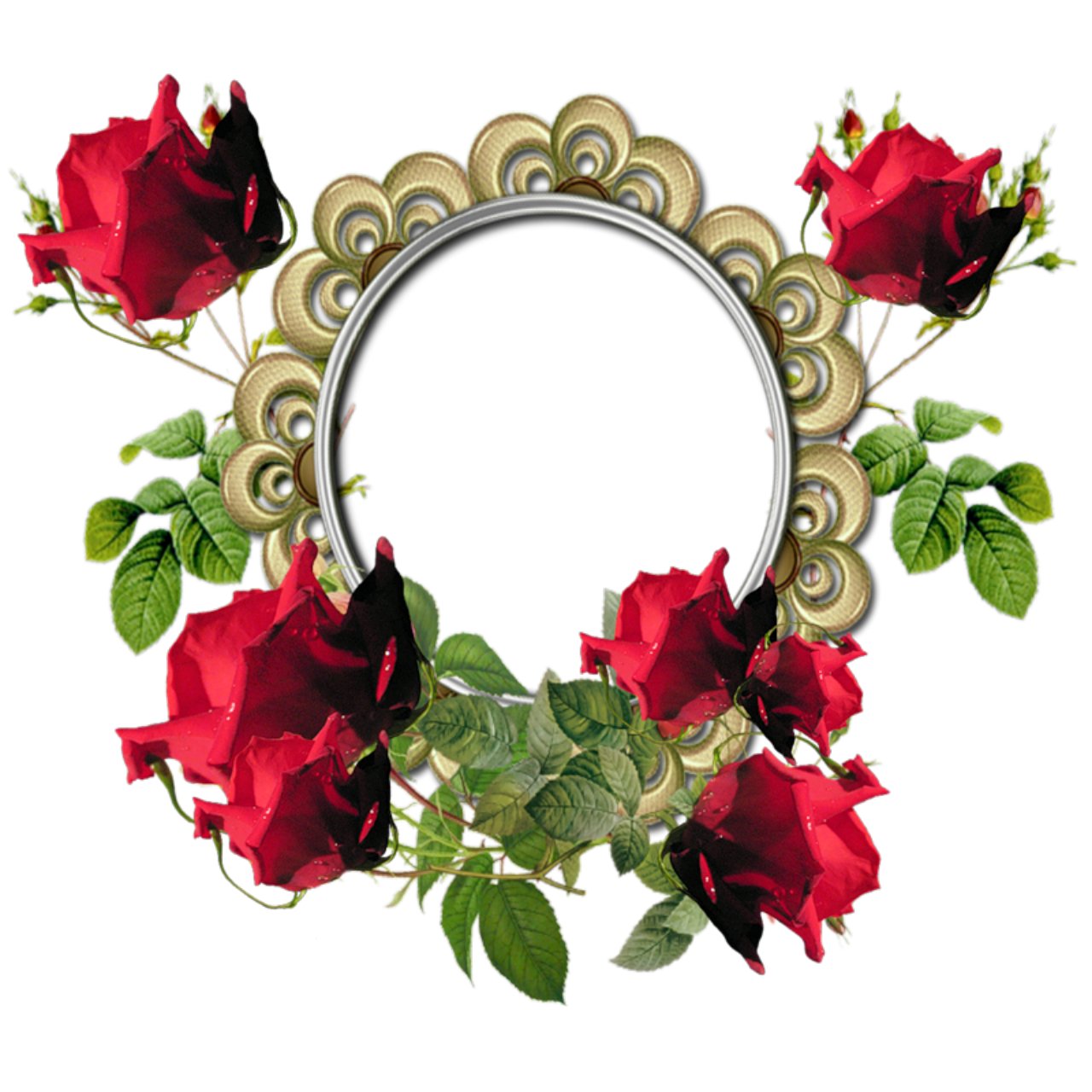 Download Picture Flower Frame Pic Application Editor Red HQ PNG Image