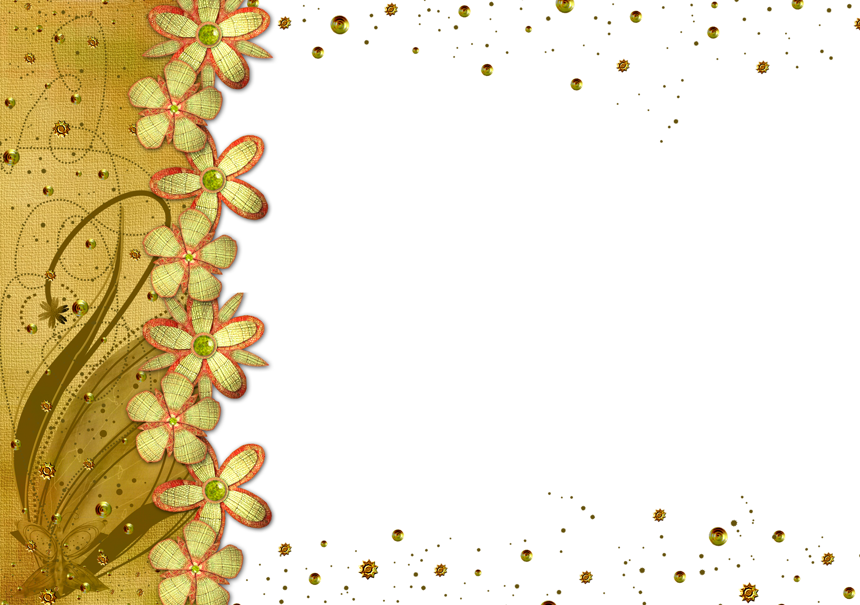 Golden floral pattern on transparent background PNG - Similar PNG