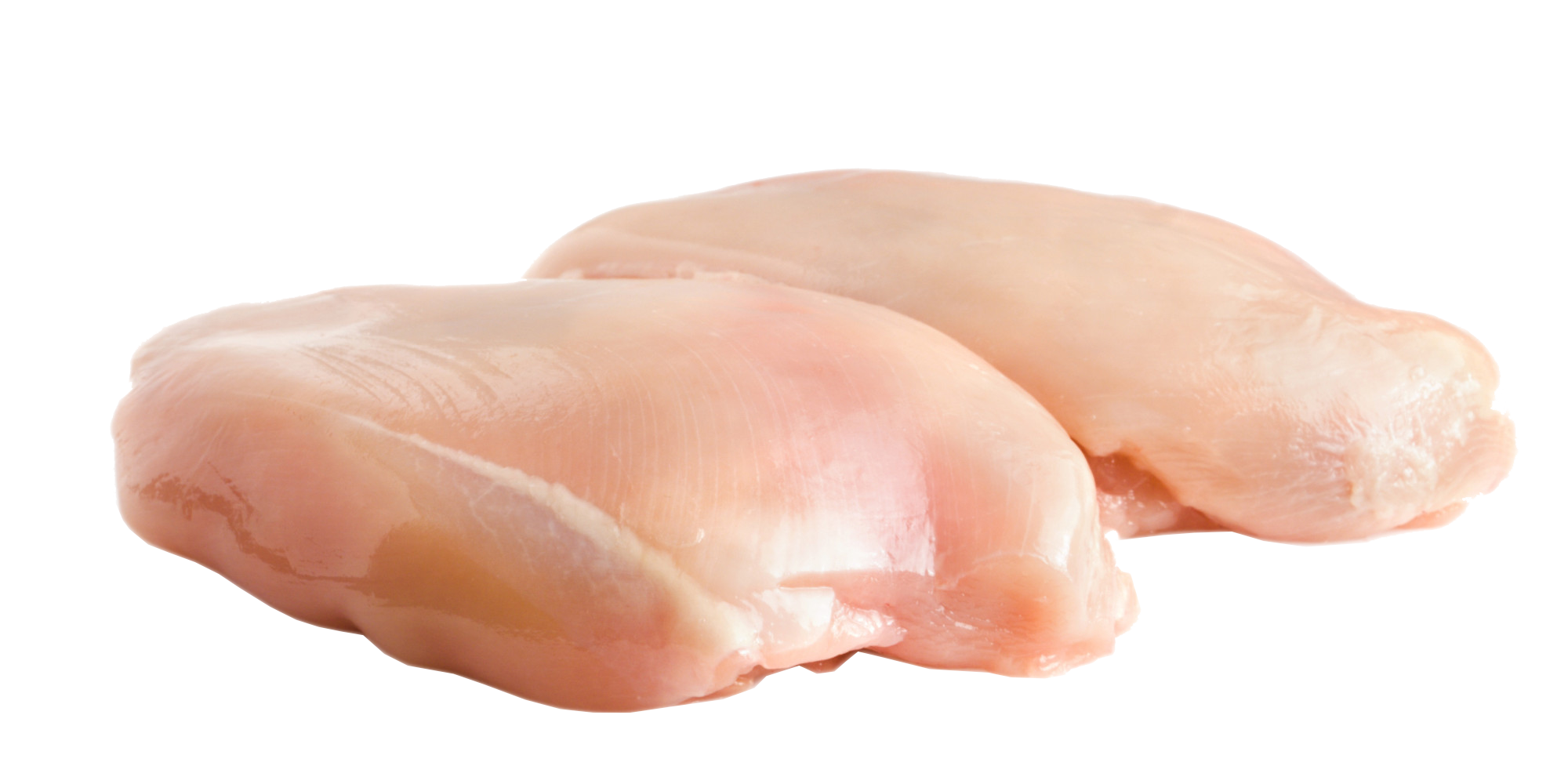 Raw chicken breast on transparent background with PNG. Stock Photo