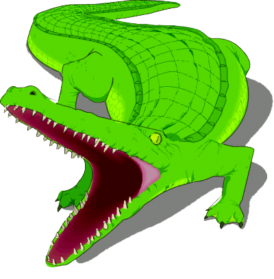 cute baby alligator clipart